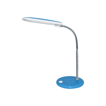 ACA Φωτιστικό Γραφείου LED Πλαστικό Μπλέ με Εύκαμπτο Βραχίονα Φ13x47.5cm Φυσικό Λευκό 15205LEDBE