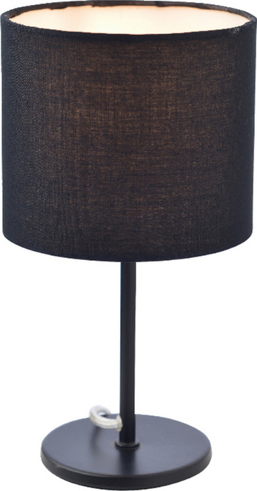 ACA Επιτραπέζιο Φωτιστικό Μεταλλικό/Υφασμάτινο 'Arioso' Μαύρο E14 14Χ26cm MT3000B