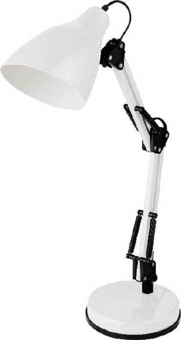 ACA Επιτραπέζιο Φωτιστικό Μεταλλικό/Πλαστικό 'Kingston' Λευκό/Μαύρο Ε27 12Χ50cm 2918WH