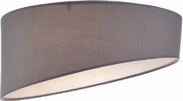 ACA 3Φωτη Πλαφονιέρια Οροφής Μεταλλική/Υφασμάτινή/Ακρυλική 'Pablo' Γκρι E27 40Χ18cm AD8030PG