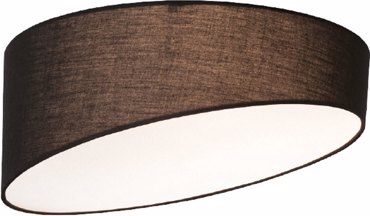 ACA 3Φωτη Πλαφονιέρια Οροφής Μεταλλική/Υφασμάτινή/Ακρυλική 'Pablo' Μαύρο E27 40Χ18cm AD8030BK