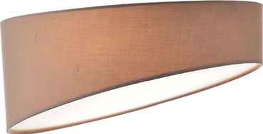 ACA 3Φωτη Πλαφονιέρια Οροφής Μεταλλική/Υφασμάτινή/Ακρυλική 'Pablo' Καφέ E27 40Χ18cm AD8030PB