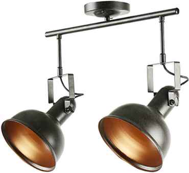 ACA 2Φωτο Σποτ Οροφής Μεταλλικό 'Riviera' Καφέ/Σκουριά Ε27 54Χ42cm EG167072CR