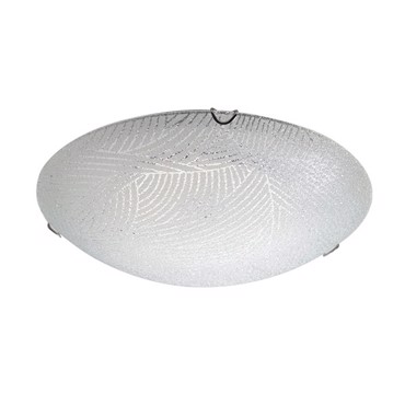 ACA Πλαφονιέρα Οροφής 2φωτη Κρυσταλλιζέ Γυαλί/Μέταλλο E27 Φ30Χ10εκ 'Force' DL08130