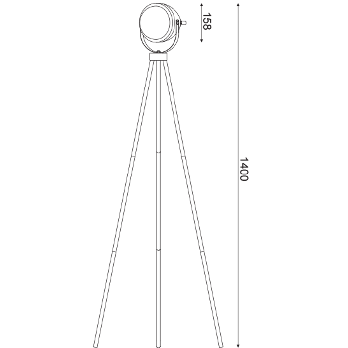 ACA Epidapedio Fotistiko 'Harley' Mavro E14 56X145cm ML306131FBK