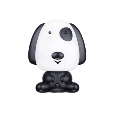 ACA Παιδικό Πορτατίφ Σκυλάκι Πλαστικό Μαύρο/Λευκό Ε14 21x14.5x26.2cm MT120651B
