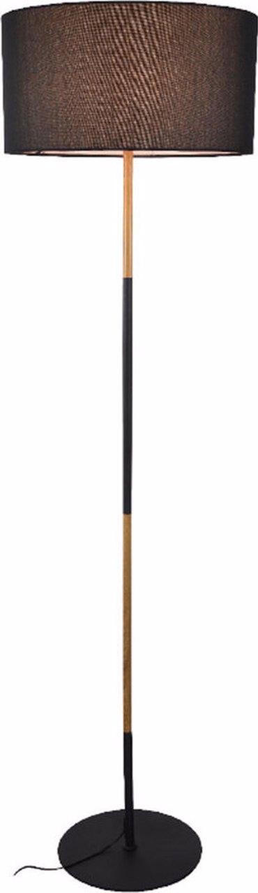 ACA Επιδαπέδιο Φωτιστικό Μεταλλικό/Ξύλινο 'Yasmine' Μαύρο E27 45Χ165cm OD6508FBK