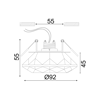 ACA Spot Xonefto  Orofis Strongulo Metalliko/Krustallo 'Moria' Xromio G4 9,5X4,5cm SD8016T4G4