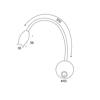 ACA Spot Metalliko 'PIPER' Lefko LED 8X4X44cm SF126LEDSW