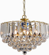 ACA Fotistiko Orofis Trifoto 'GRAPPA' Akruliko/Metallo Xruso E14 F38,5cm SF175323PG