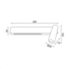 ACA Aplika Toixou LED Metalliki Mavri 28x4x7.5cm Thermo Lefko SF2110LEDBKR