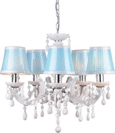 ACA Φωτιστικό Οροφής Πεντάφωτο 'MACARON' Ακρυλικό/Μέταλλο/Ύφασμα Λευκό/Μπλε Ε14 Φ46X122εκ SF35045B ACA Φωτιστικό Οροφής Πεντάφωτο 'MACARON' Ακρυλικό/Μέταλλο/Ύφασμα Λευκό/Μπλε Ε14 Φ46X122εκ SF35045B