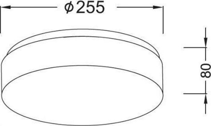 ACA Plafoniera Orofis Difoti Metalliki/Gyalini 'Parfait' Lefko E27 F25,5X8ek V287071C25