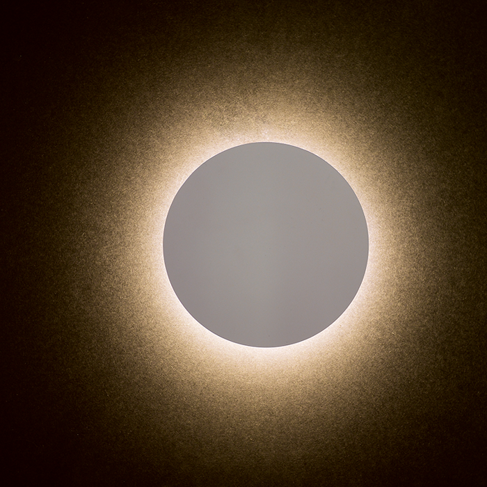 ACA Fotistiko Toixou-Orofis 'ECLIPSE' MDF/Metalliko Lefko F14x3.8cm LED Thermo Lefko ZM1705LEDWW