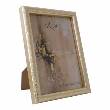 Ankor Κορνίζα Πλαστική 13x18cm Χρυσή με Σαγρέ Όψη (11520-5)