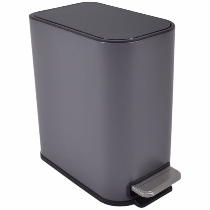 Ankor Kados Aporrimmaton BELLO 5L Soft Close Slim Metallikos Ggri Mat 15.2x27.5x27.8cm (837649)