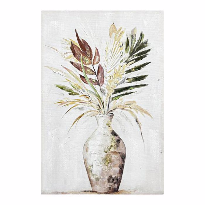 Ankor Pinakas Elaiogafia se Tupomeno Kamba Bazo me Louloudia kai Xruses Leptomereies 60x90cm (849260)