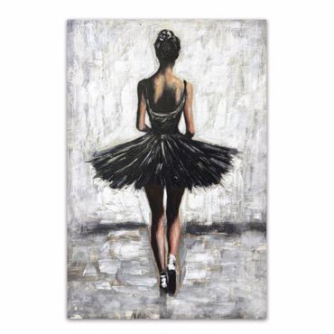 Ankor Πίνακας Ελαιογραφία σε Τυπωμένο Καμβά με Σχέδιο Μπαλαρίνα 60x90cm (849291)