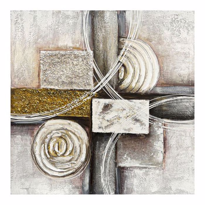 Ankor Pinakas Elaiogafia se Tupomeno Kamba me Gometriko Sxedio 80x80cm (849338)