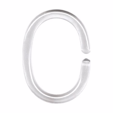 Joy Bath Clips 12 pcs transparent κρίκοι κουρτίνας μπάνιου