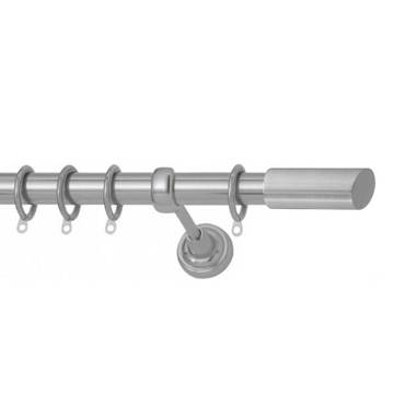 Κουρτινόξυλο φ25 inox ράουλο διαγώνιο