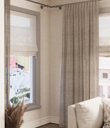 Ύφασμα με Απαλή Υφή Λινού 'Brass' Διαθέσιμο σε 11 Αποχρώσεις