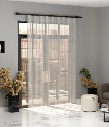 Ύφασμα Διάφανο 'Cinthia' Πλεκτό με Καρώ Μοτίβο σε 4 Αποχρώσεις