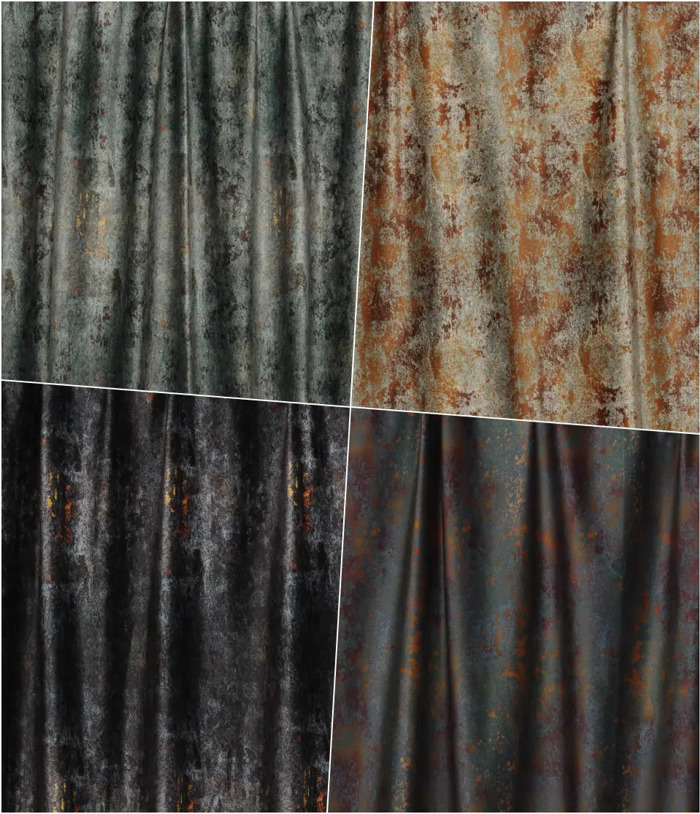 Βελούδινο Ύφασμα 'Gemstone' με Μοντέρνο Abstract Σχέδιο σε 4 Αποχρώσεις Beloudino ufasma 'Gemstone' me Monterno Abstract Sxedio se 4 Apoxroseis