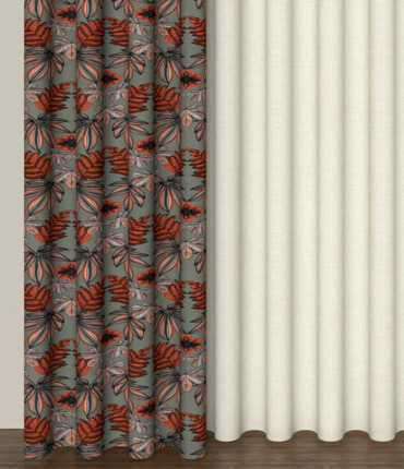 Ύφασμα Εμπριμέ Φλοράλ 'Mexico' με Βελούδινη Soft-Touch Υφή