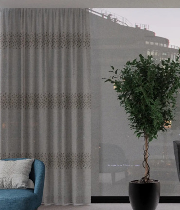 Ύφασμα Κεντητό με Ανάγλυφο Σχέδιο 'Millefiori' διαθέσιμο σε 3 Αποχρώσεις