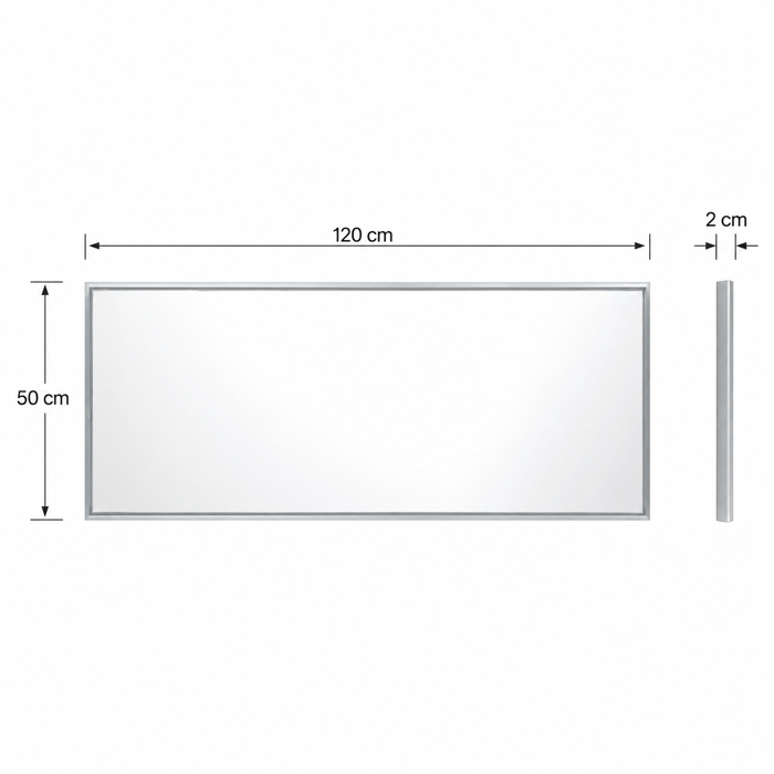 Kathreptis me Plaisio Alouminiou 120x2x50cm Chrome MRShome