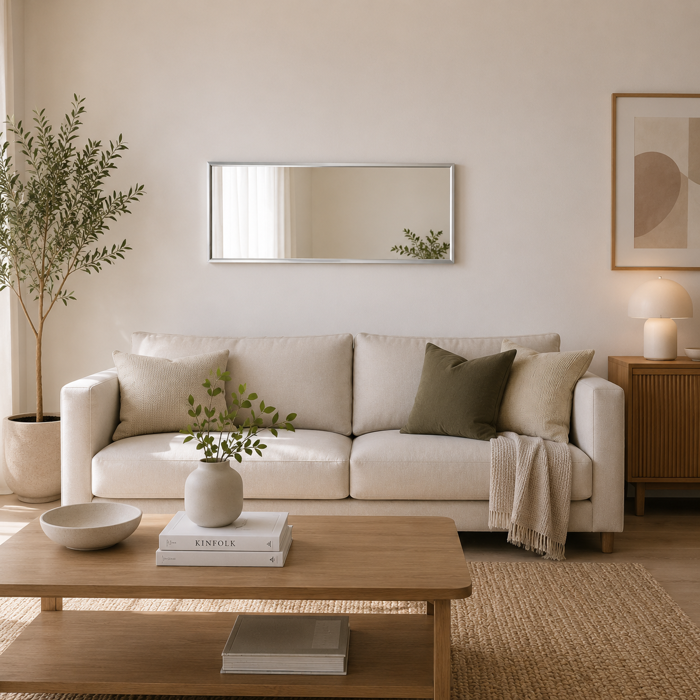 Kathreptis me Plaisio Alouminiou 120x2x50cm Chrome MRShome