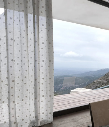 Ύφασμα Κεντητό με Ανάγλυφο Σχέδιο 'Polytimo' διαθέσιμο σε 2 Αποχρώσεις