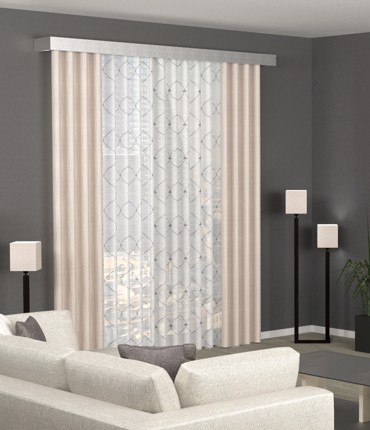 Ύφασμα Γάζα με Κεντητό Σχέδιο 'Silenzio' σε 4 Αποχρώσεις