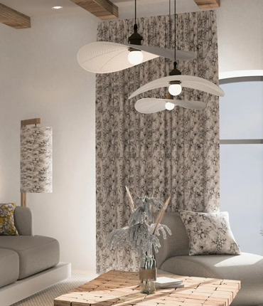 Ύφασμα Βαμβακερό/Λινό με Εκτυπωμένο Μοτίβο 'Vincent' σε 3 Αποχρώσεις