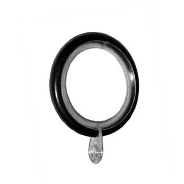 Κρίκος Μεταλλικός Μαύρος για Κουρτινόξυλα Φ25