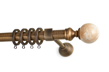 Anartisi Κουρτινόξυλο Φ25 Bronze 'Marble Collection' Lithos Bronzed/Honey