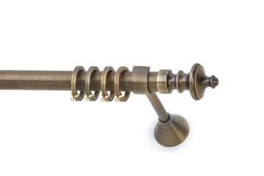 Anartisi Κουρτινόξυλο Bronze Φ25 FIORE Αντικέ Μπρονζέ