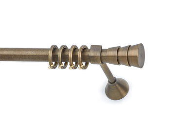 Anartisi Κουρτινόξυλο Bronze Φ25 TRIPLO Αντικέ Μπρονζέ