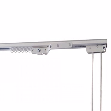 Σιδηρόδρομος Κουρτίνας Δανίας 1.00m Μονός Λευκός με Μηχανισμό