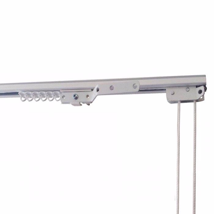 Sidirodromos Kourtinas Danias 1.00m Monos Lefkos me Mixanismo