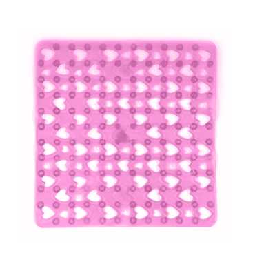 Dimitracas Πατάκι Αντιολισθητικό Ροζ 'Hearts' 54x54cm 00053.007