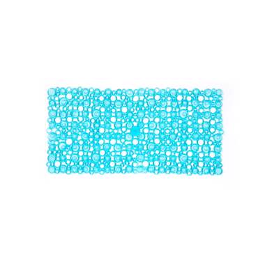 Dimitracas Αντιολισθητικό Ταπέτο Μπανιέρας Rings Διάφανο Τιρκουάζ 35x71cm 00273.006
