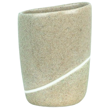 Dimitracas Ποτηροθήκη SPIRELLA Etna Κεραμική Sand Φ7x15cm 02680.001