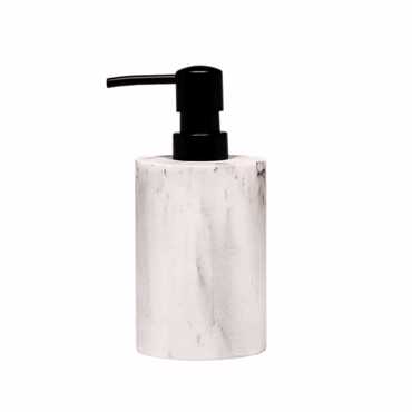 Dimitracas Dispenser - Αντλία Υγρού Σαπουνιού Rainbow Kronos Polyresin Λευκό ''Μάρμαρο'' Φ7.5x16cm 03030.001