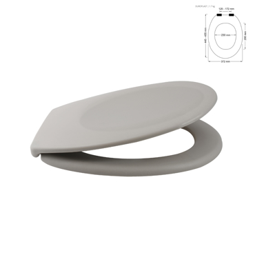 Dimitracas Καπάκι Λεκάνης SPIRELLA Neela Duroplast Taupe 37x45cm 03666.001