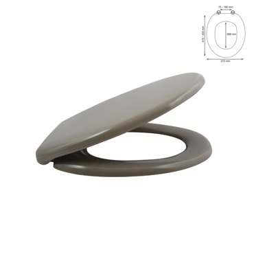 Dimitracas Καπάκι Λεκάνης SPIRELLA Easy Clip Duroplast Taupe 37.2x45.5cm 03679.003