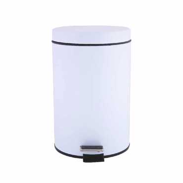 Dimitracas Χαρτοδοχείο RAINBOW Μεταλλικό Λευκό Ματ Soft Close με Πεντάλ 7lt 05384.001