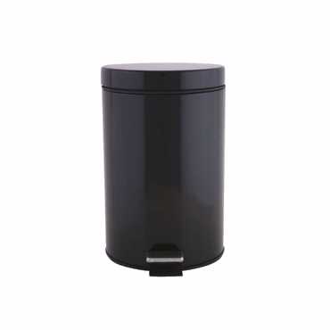 Dimitracas Χαρτοδοχείο RAINBOW Μεταλλικό Μαύρο Ματ Soft Close με Πεντάλ 7lt 05387.001