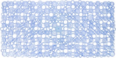 Dimitracas Αντιολισθητικό Ταπέτο Μπανιέρας Rings Διάφανο Σιέλ 35x71cm 00273.005